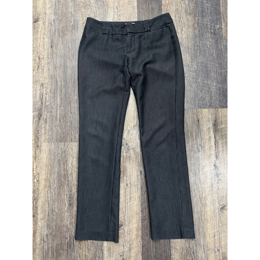Calvin Klein Womens Charcoal Gray Straight Leg Dress Pants Size 0 Professional